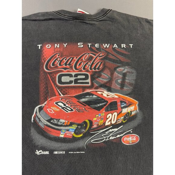 Vintage Y2K Nascar Coca Cola C2 Tony Stewart Racing Chase Authentics Faded XL T - Picture 3 of 12